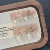 Unhas Usáveis Feitas à Mão, Estilo Curto Totalmente Feito à Mão, Adesivos de Unhas Usáveis de Alta Qualidade, Unhas Postiças Prontas, Produtos Especiais Sofisticados