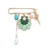 Broche Exagerado Estilo Oceano com Conchas e Conchas Coloridas, Doce e Divertido Gadget de Alfinete para Amarrar na Cintura com Elementos Oceânicos