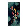Estilo moderno nuevo chino pintura de lienzo de nueve peces buena suerte koi afortunado sala de estar puerta de entrada pintura decorativa vertical núcleo