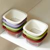 Mini Cesta de Frutas Linda de Doble Capa Cocina Hogar Sala de Estar Mesa de Centro Plato de Frutas de Plástico Escurridor de Alto Valor Venta al por Mayor