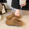 Pantuflas de Algodón Birkenstock de Suela Gruesa Retro para Mujer, Para Usar al Aire Libre, Nuevo Estilo Otoño/Invierno 2026, Pantuflas Cálidas de Piel con Peluche, Medias Zapatillas Cerradas