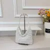 Bolso tejido transfronterizo moderno y elegante, hilo de algodón único y de moda, bolso de axila fresco y versátil, bolso de hombro casual y versátil para el día a día
