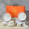 Chengkui Hueso de China Real Creativo Hogar Cerámica Cuenco Plato Cuchara Vajilla Traje Unidad Empresa Bienestar Regalo Venta al por Mayor