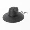 Europa y Estados Unidos moda transfronteriza ocio con cuerda a prueba de viento sombrero de paja viaje al aire libre playa protector solar sombrero parasol