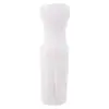 Vestido Ribeteado de Tirantes Anchos Azul Puro Deseo que Realza el Blanco para Mujer Primavera/Verano 2026 Elegante Ajustado Sexy Largo Venta al por Mayor