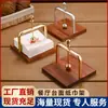 Porta servilletas para cafeterías y restaurantes occidentales, pinza para servilletas para restaurantes y hoteles, decoración de mesa, soporte para servilletas de madera de Sapele