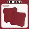 [Estoque Pronto] Cor Sólida Transfronteiriça Vermelho Vinho Elementos de Natal Decoração Cozinha Festa Partes de Mesa para Guardanapos