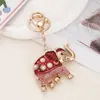 Llavero de Metal con Elefante de Guerra Incrustado de Diamantes Transfronterizo, Diseño de Nicho, Colgante para Bolso Fresco, Decoración para Llaves de Coche