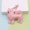 Nuevo colgante de perro de cuero estilo pastoral chino, llavero lindo de cachorro de peluche de dibujos animados, accesorio para bolso