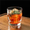 Copo de Cocktail Retrô de Vidro, Copo de Suco Listrado, Copo de Água, Copo para Bebidas de Alto Valor Estético, Copo para Café Americano Gelado Latte