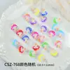 Mini Decorações de Unhas Cogumelo Coloridas Desenho Animado Comida Brinquedos Resina DIY Capa de Celular Decorações de Unha Vestíveis