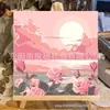 Nuevo Pintura al Óleo Digital DIY Tamaño Pequeño Dibujos Animados Infantiles para Colorear Arte de Pared Curativo Puesto del Mercado Nocturno Venta al por Mayor