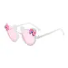 Gafas de Sol para Niños, Protección Solar, Gafas para Niños, Estilo Lindo de Dibujos Animados con Lazo para Niñas