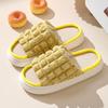 Pantuflas de algodón con lazo peludo para primavera, otoño e invierno 2024, estilo Amazon transfronterizo, con un solo clic.