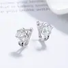 Plata de ley S925 2025 nueva moda alto sentido temperamento incrustado circonita flor de rosa aretes aretes combinables