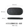 Atacado de fábrica placa de sushi de pedra cerâmica japonesa oval longa placa de churrasco bandeja simples placa de sobremesa atacado
