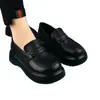 2026 Primavera Nuevos Mocasines de Moda con Suela Gruesa Versátiles Estilo Británico Slip-On Super Antideslizantes Zapatos de Mujer Zapatos de Cuero para Mamá