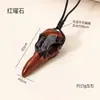 Venta Caliente Transfronteriza Comercio Exterior Nuevo Producto Donghai Cristal Calavera de Cuervo Cuerda Tejida a Mano Colgante Collar Accesorios de Pareja para Halloween