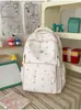 Nova mochila de alta qualidade, simples e fofa, em tons de azul e rosa, mochila de nicho de grande capacidade para meninas do ensino fundamental, médio e universitário