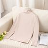Camiseta Interior Térmica de Manga Larga Ajustada con Cuello en Capa para Mujer F1149Ains Estilo Urbano de Otoño