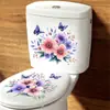 Va-M342 Flores y Hojas Acuarela Pegatinas Decorativas para Dormitorio Baño Inodoro Pegatinas de Embellecimiento Autoadhesivas Venta al por Mayor Exportación