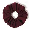 Elásticos de Cabelo de Algodão e Linho com Imitação de Cor Sólida, Estilo Europeu e Americano Transfronteiriço, Acessórios de Cabelo de Tecido Frescos e Simples, Disponíveis em Várias Cores, Scrunchies Elásticos para Cabelo para Mulheres