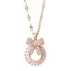 Collar de alta gama para mujer, combinable con todo, nuevo collar de verano a la moda, ligero, de lujo, de acero de titanio, sin color, joyería para mujer.