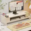 Soporte elevador para computadora de escritorio, base elevadora para monitor, bandeja para teclado, estante de escritorio de madera con cajones, multicapa
