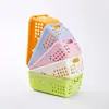 Cesta Pequeña de Almacenamiento de Escritorio, Caja de Almacenamiento de Juguetes de Plástico Espeso para Jardín de Infancia, Cesta de Almacenamiento Tejida de Estilo Japonés para Snacks del Hogar