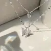 Collar de Cadena Larga para Suéter con Hebilla Ot Empalmada para Mujer, Accesorio de Lujo Ligero de Nicho de Alta Gama para Otoño e Invierno con Sentido del Diseño