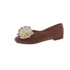 Zapatos Planos de Tacón Bajo Estilo Hada para Mujer 2026 Verano Nuevos Vintage Florales Suaves de Noche Mary Jane Planos