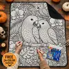 Venda Quente Transfronteiriça Manta para Colorir Pai-Filho Casal DIY Manta de Flanela Manta com Desenhos de Animais Fofos Manta Grossa para Cobrir