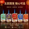 Venta directa del fabricante, encendedor de mahjong personalizable, inyección directa de llama azul, a prueba de explosiones de metal, modelo popular en línea, venta al por mayor para hoteles