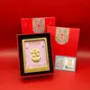 Insignias Corporativas Personalizadas, Logo, Ricas Decoraciones Florales, Artesanía de Negocios de Oro Puro 999, Regalos para Otros