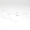 Nuevas Gafas de Moda Cuadradas Simples de Uña de Arroz Transfronterizas Marco Completo Estilo Tendencia Marco Plano Gafas Anti Luz Azul Marco Facial Liso