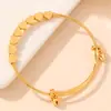 Bz2302 Pulsera de Corazón con Tono Dorado Europea y Americana Transfronteriza, Moda de Nicho de Lujo Ligero, Diseño Versátil para Mujer