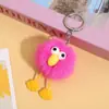 Llavero de pájaro pequeño lindo de imitación de pelo de conejo rex, colgante de peluche, linda decoración de bolsa de dibujos animados, regalo para pareja