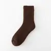 Meias de Lã Super Grossas de Inverno para Homens e Mulheres Meias Quentes de Lã Meias de Toalha Espessadas com Forro de Fleece Meias de Lã Lisas