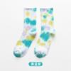Calcetines Tie-Dye de Media Caña para Mujer, Calcetines de Algodón a la Moda para Hombre, Calcetines Altos Coloridos para Otoño e Invierno, Calcetines Deportivos, Calcetines Largos para Pareja, Estilo Ins