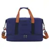 Bolsa de viagem separada para uso curto, multifuncional, seca e molhada, grande capacidade, bolsa de bagagem para sapatos, anti-respingos, bolsa de fitness esportiva