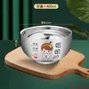 Fábrica de Origen Comida Familiar para Compartir Juego de Tazones Familiares Hogareño Acero Inoxidable de Grado Alimenticio Niños Bebé Comiendo Anti-quemaduras
