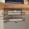 Estante de Almacenamiento con Cesta Colgante Debajo del Escritorio, Organizador de Cables, Soporte para Tomas de Corriente, Organizador de Escritorio de Computadora, Dispositivo de Gestión de Cables, Estante de Almacenamiento para Router