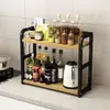 Prateleira de temperos para cozinha, porta-hashis e facas, organizador de temperos multifuncional para bancada, prateleira de temperos de várias camadas