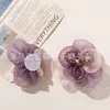 Novedoso Diseño Degradado Organza Flor de Cristal Accesorios DIY Ropa Tocado Broche Pasador Accesorios