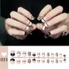 Uñas Postizas Portátiles Pre-hechas al por Mayor, Uñas Portátiles de Tira Completa Simples con un Toque de Lujo, Colección de Pegatinas Blanqueadoras para Uñas