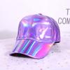 Gorra de Béisbol Colorida Láser de Venta Caliente Transfronteriza, Gorra para Festival de Street Dance, Accesorio para Escenario Deportivo, Sombrero de Cuero Arcoíris para Fiesta