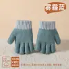 Guantes para Niños Invierno Cálidos Otoño Niña Pequeña Guantes de Punto Cachemira Sintética Niño Antihielo Mano Lana Bloque de Color Exterior Transfronterizo