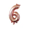 Globos digitales pequeños de 16 pulgadas versión americana cuerpo delgado decoración fiesta de cumpleaños comercio exterior globos de película de aluminio al por mayor globos digitales