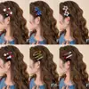 Pin lateral dulce floral estilo coreano para mujer, pinza elegante para flequillo, pinza de pico de pato exquisita de alta gama para cabello suelto, accesorio para el cabello