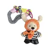 Chaveiro de Pelúcia Coelho com Top Listrado Criativo Boneca de Headgear Desenho Animado Pingente de Bolsa Coelho Pequeno